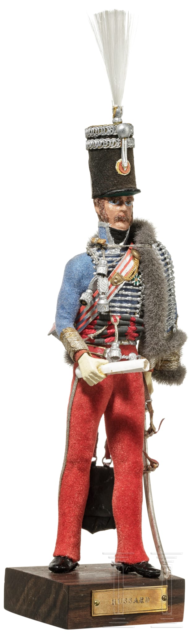 An officer of the hussars circa 1814 a uniform figure by Marcel